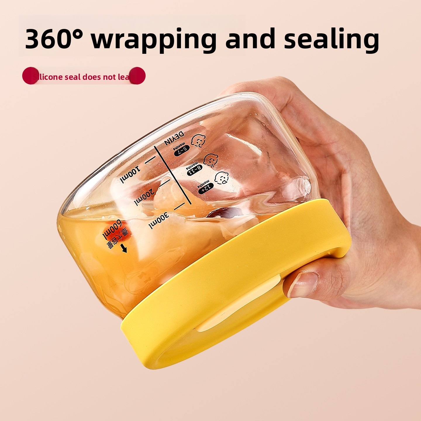 Yellow Glass Fresh Bowl – High – Baby Food Containers Glass recenzja i cena