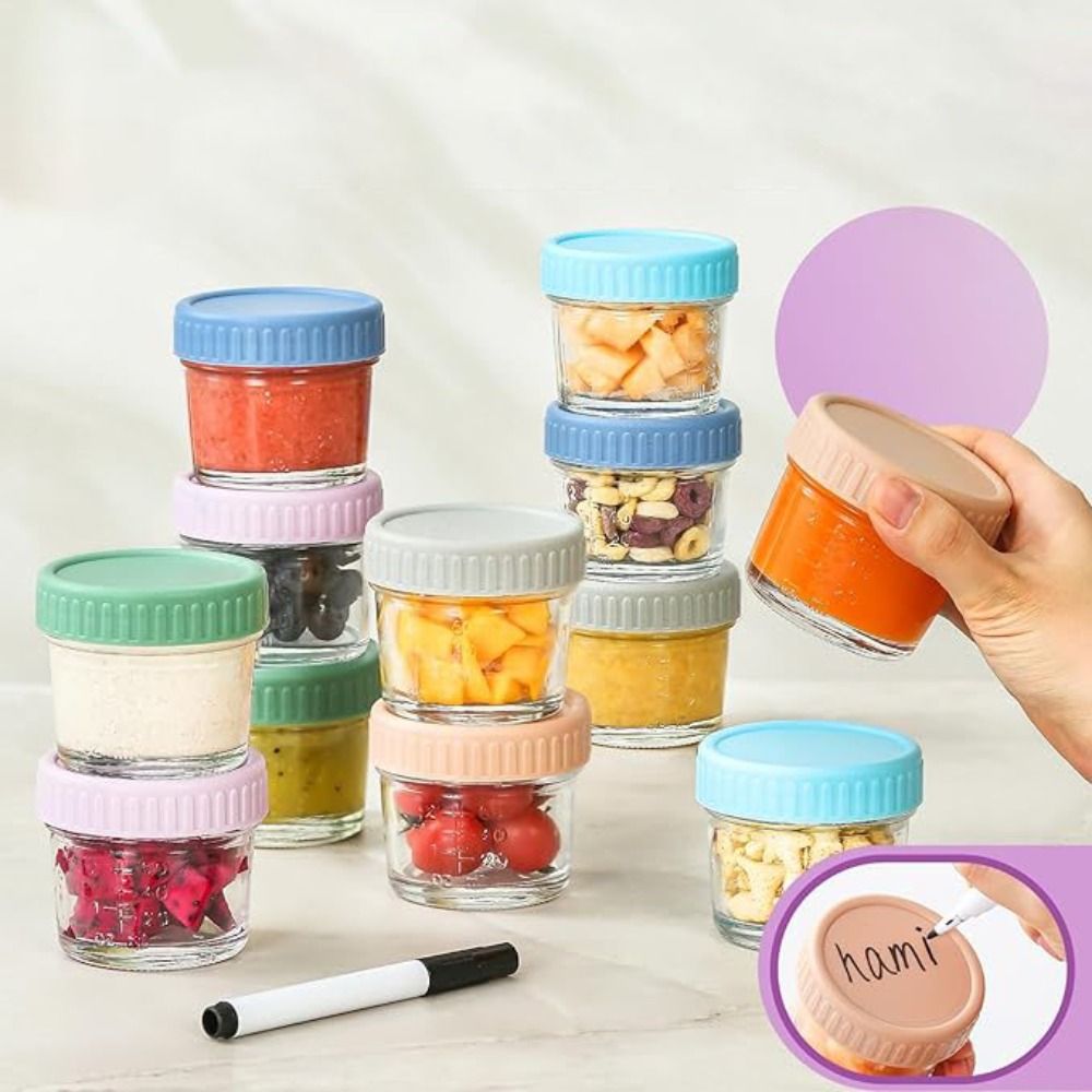 6pcs Mason Jar Glass Baby Food – Baby Food Containers Glass recenzja i cena