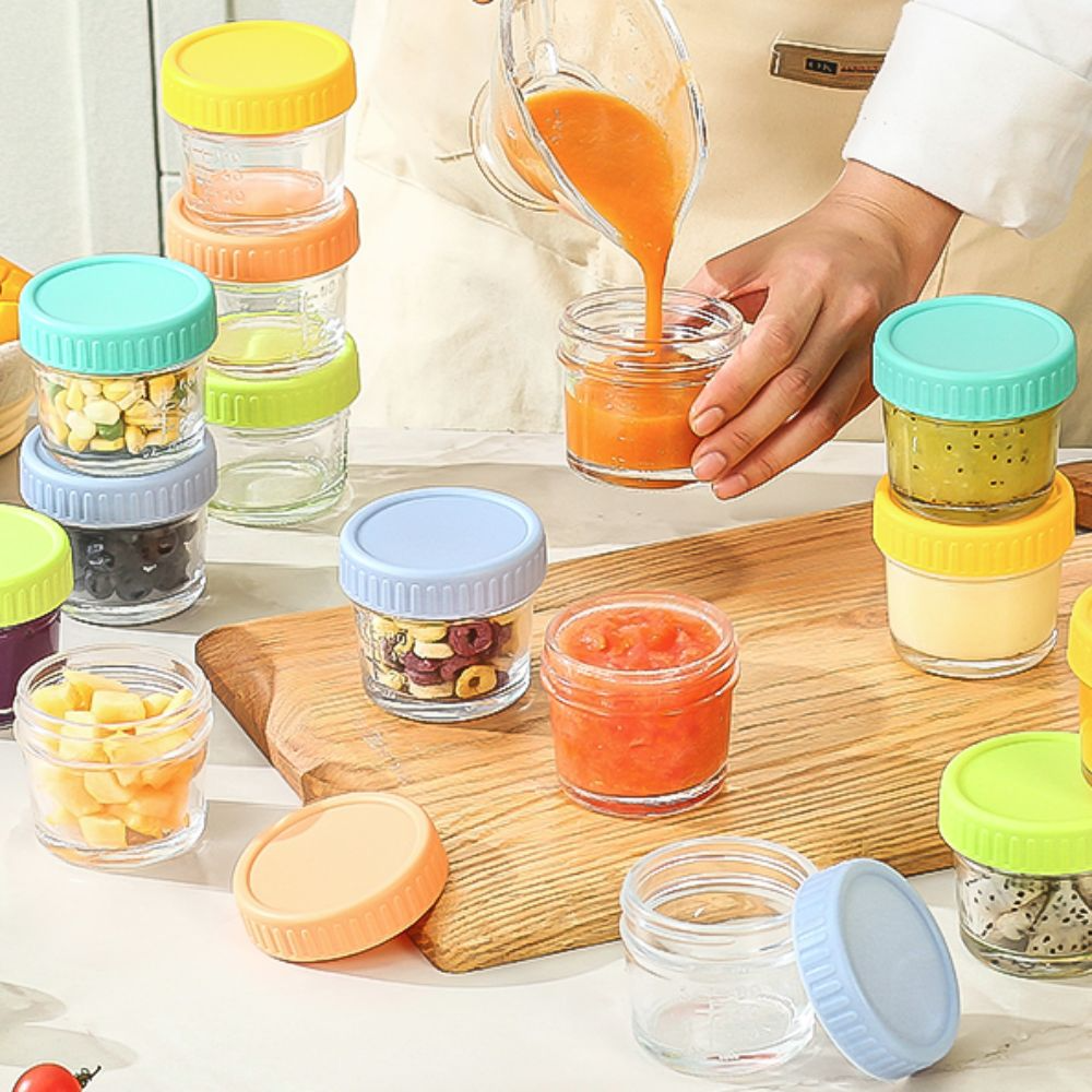 6pcs Mason Jar Glass Baby Food – Baby Food Containers Glass recenzja i cena
