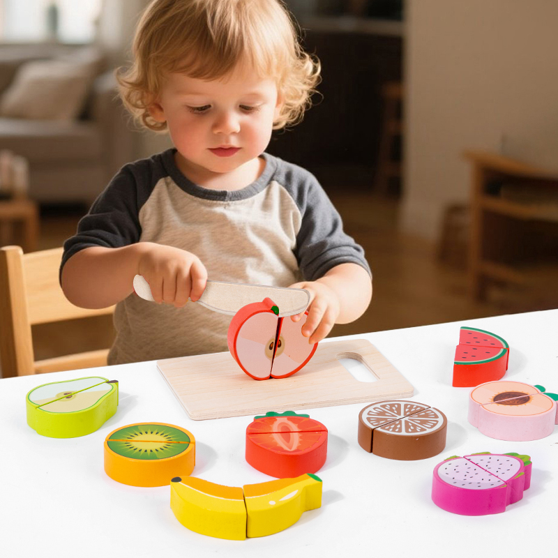 Wooden Kitchen Pretend Toy Sim – Baby Food Natural recenzja i cena