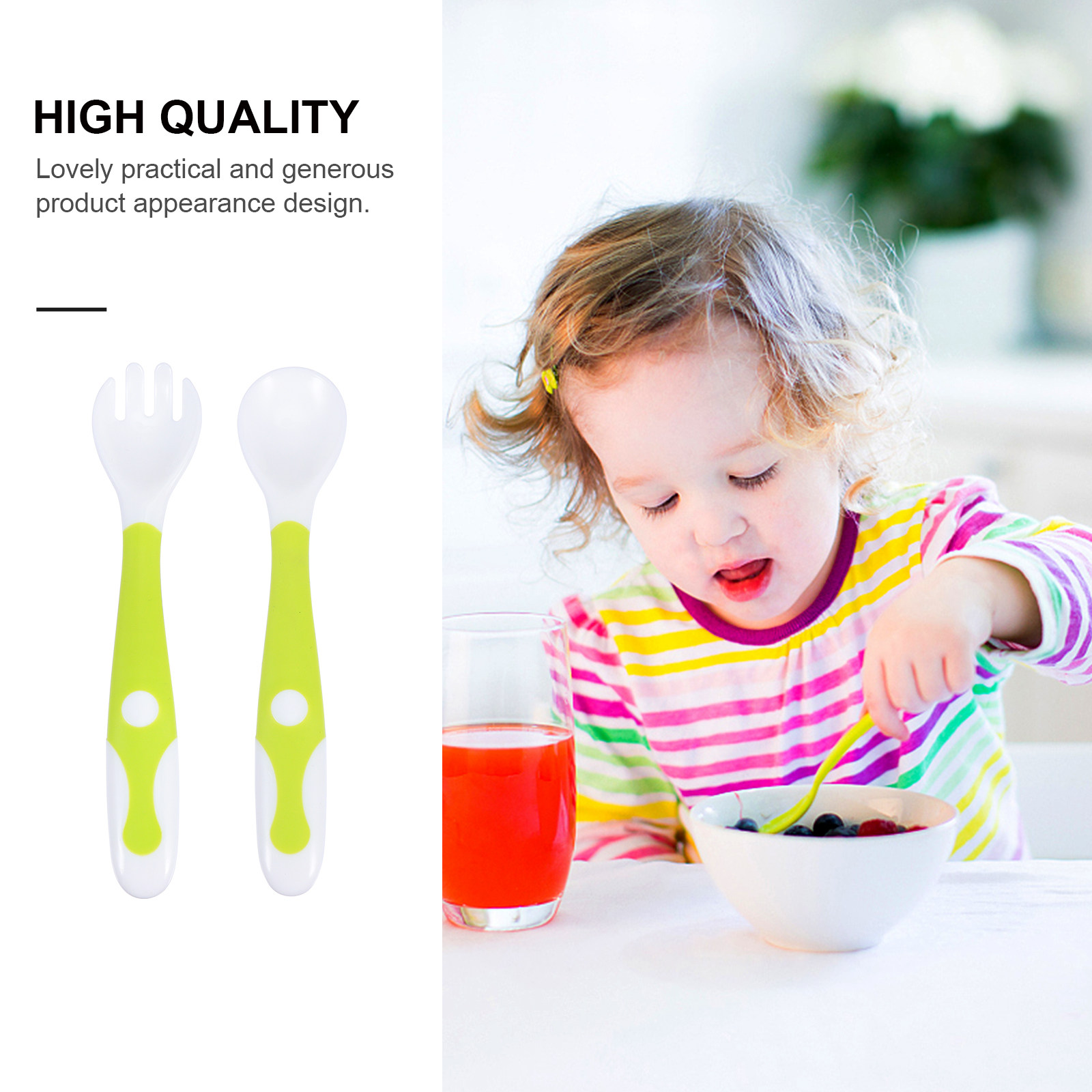1Set Babies Learning Spoon For – Baby Food Quality recenzja i cena