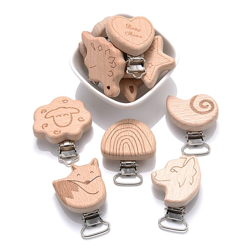 5Pcs Wooden Pacifier Clip Food – Baby Food Natural recenzja i cena